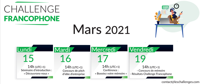 Participation du club Bizness au concours Challenge francophone virtuel édition 2021